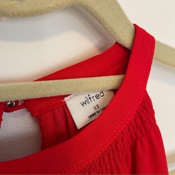 Aritzia Wilfred Effet Mini Dress Red Goji Berry Size XS - Picture 4 of 8